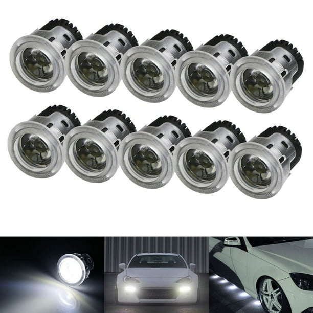 2 Pieces LED Indoor Atmosphere Lights Suitable for All Vehicles Fit Jeep Dodge RAM BMW Mercedes-Benz Lexus Honda Nissan Kia Ford Motor 2 Pieces LED car Cup Holder Lights